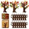 16 pieces Fall Thankful Trees Craft Kits for Kids, Autumn Maple Oak Leaves Make Your Own DIY Thanksgiving Trees Decoration Thankful Craft Kit Supplies Home School Fun Activities for Kids.